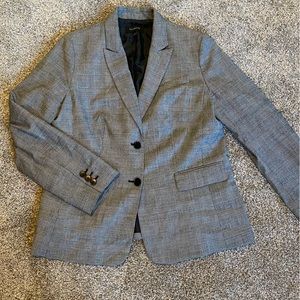 Talbots Women’s size 16 Black White Wool Blend Blazer Suit Coat Jacket